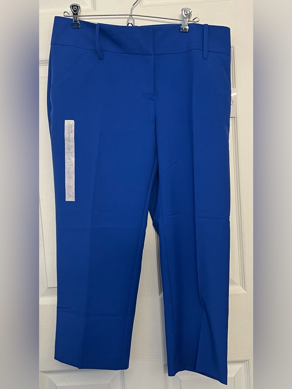 Company Ellen Tracy Wide WB Capri Straight Leg Pants in Blue